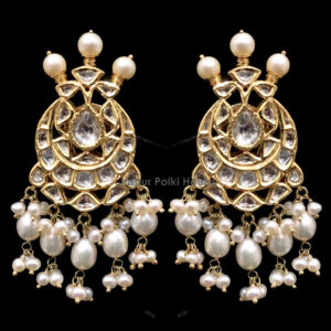 ER195 Occasional 18k Gold Jewellery Diamond Polki Jadau Earrings
