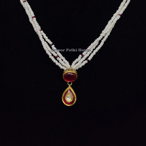 jadau pendant with pearl